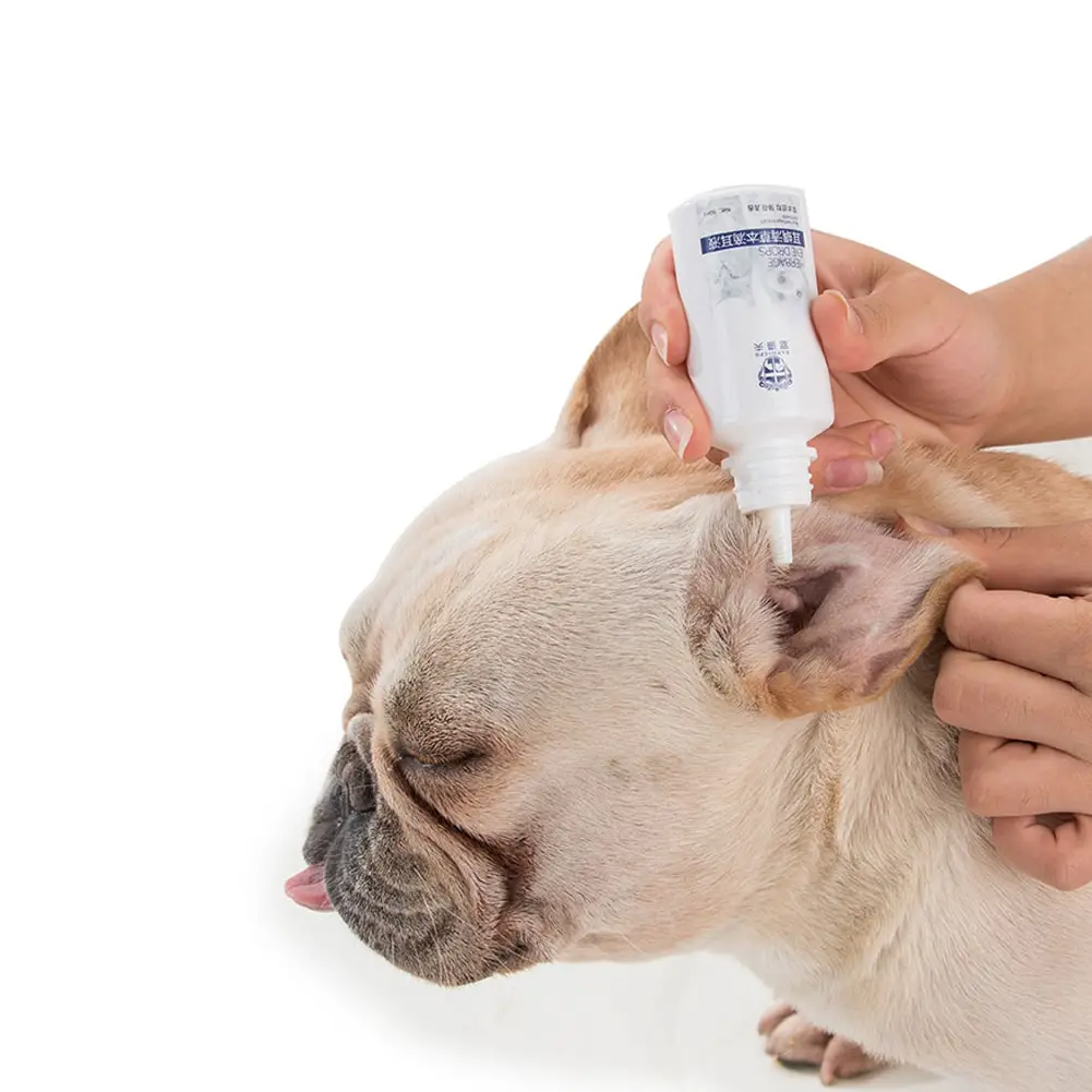60ml Pet DOG Cat Ear Drop Infection Antibiotic Treatment Medicine ...