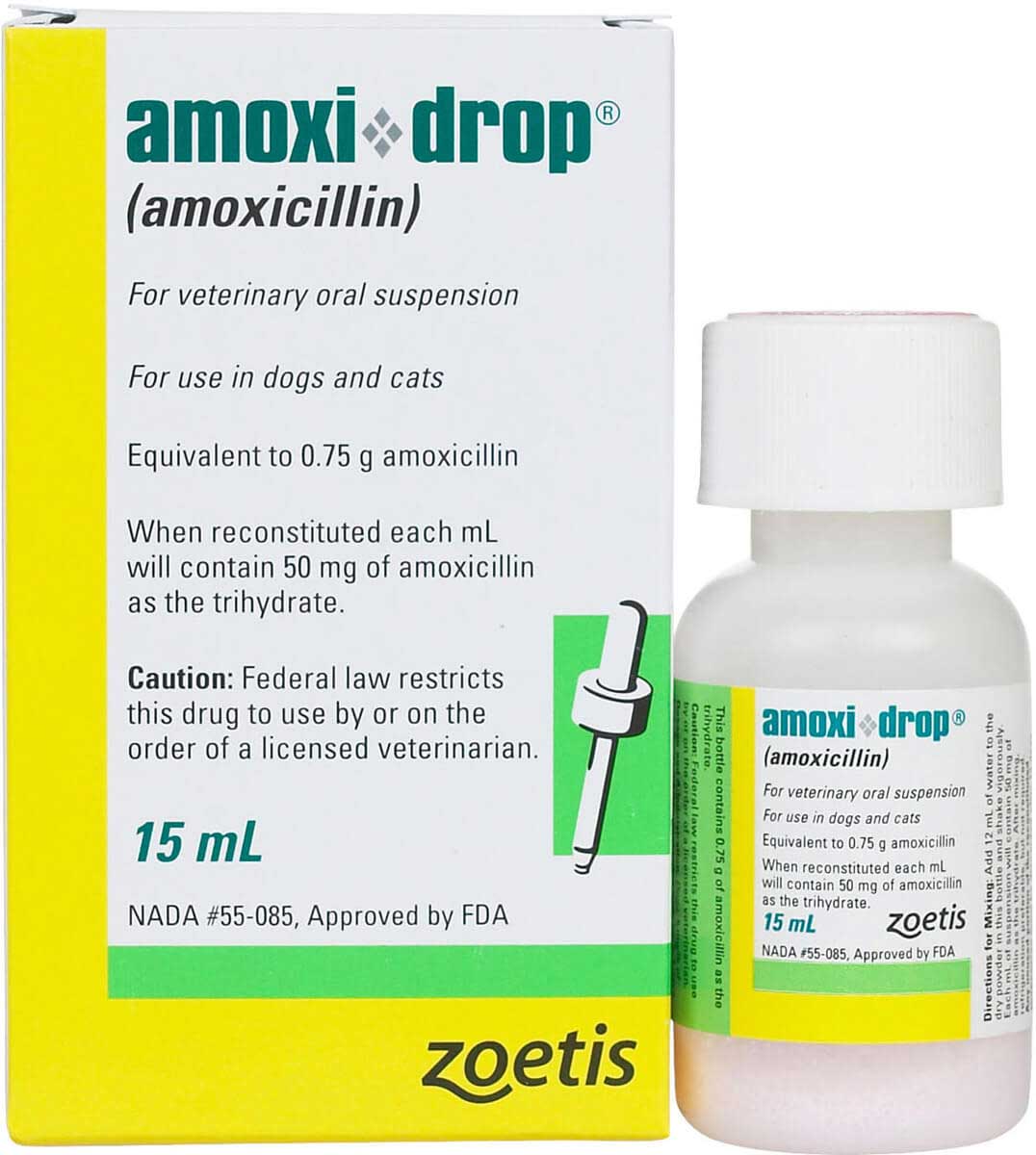 AmoxiDrop for Dogs &  Cats 50 mg/ml 15 ml
