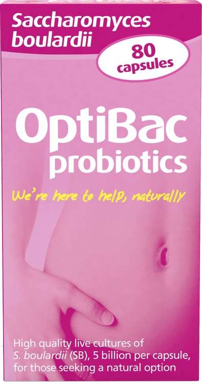 Buy OptiBac Probiotics Saccharomyces Boulardii 80 Capsules
