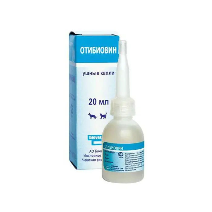 Buy Otibiovin ear drops for the treatment of otitis externa 20 ml online