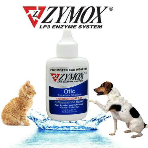 Buy Zymox Otic Pet Dog &  Cat Ear Treatment with 1% Hydrocortisone , 1. ...