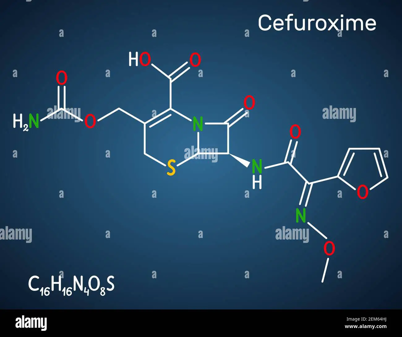 Cefuroxime molecule. It is second