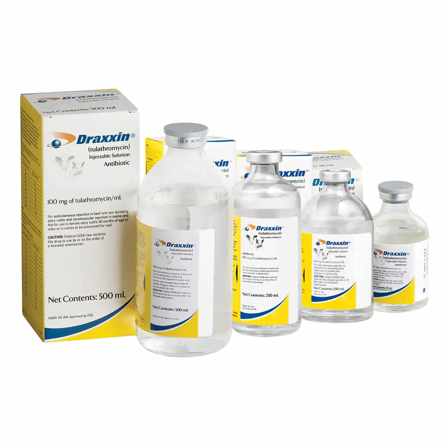Draxxin Injectable Antibiotic for Swine and Cattle