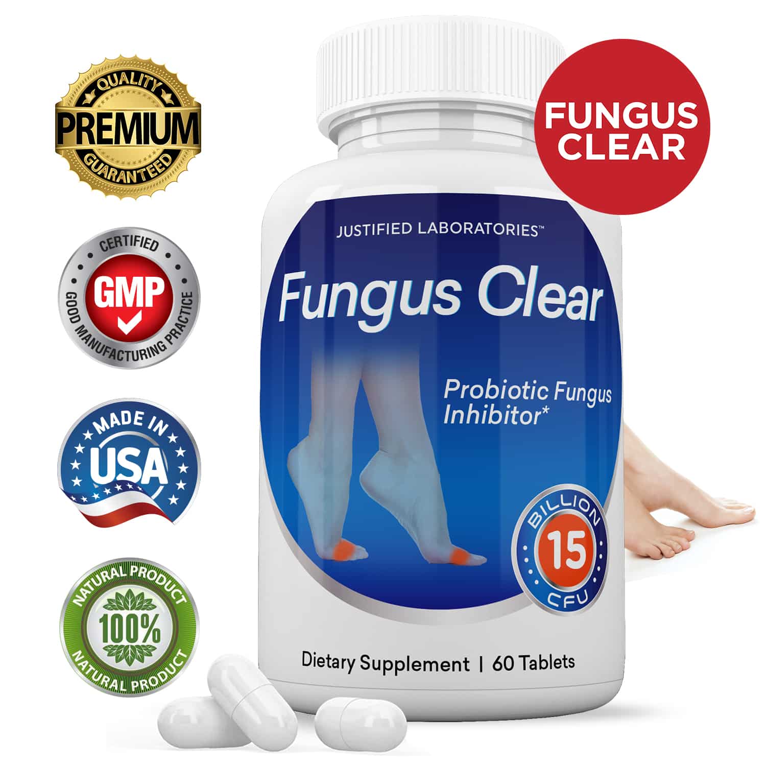 Fungus Clear Pills 15 Billion CFU Probiotic Supplement Supports Strong ...