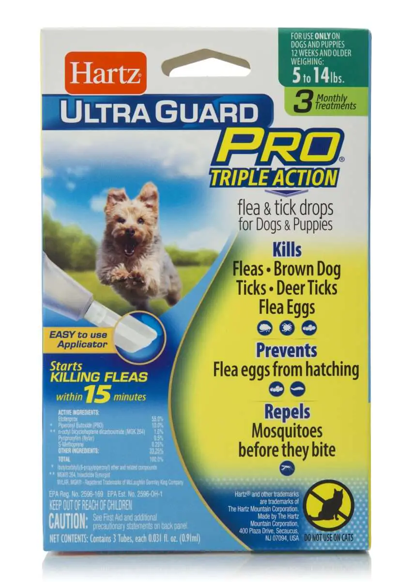Hartz UltraGuard Pro Flea &  Tick Drops For Small Dogs And Puppies 1 ...
