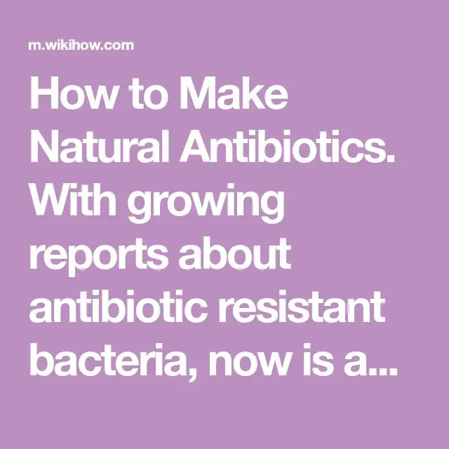 How to Make Natural Antibiotics