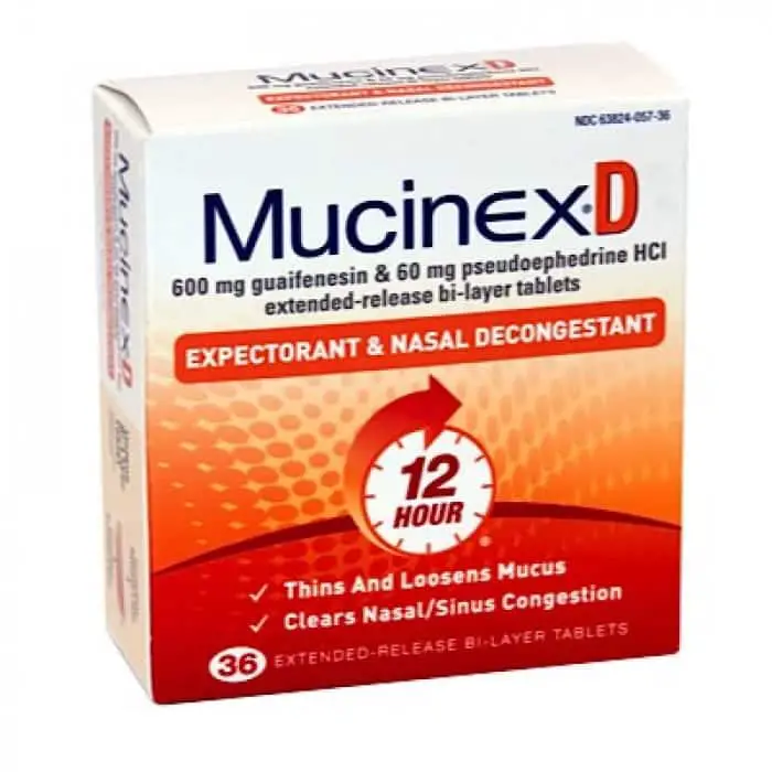 Mucinex D Expectorant and Nasal Decongestant