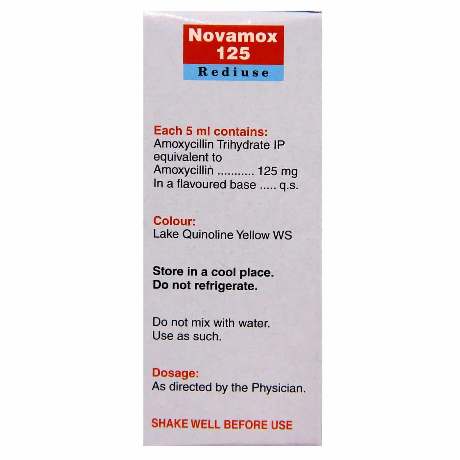 Novamox 125 Rediuse Oral Suspension 30 ml Price, Uses, Side Effects ...