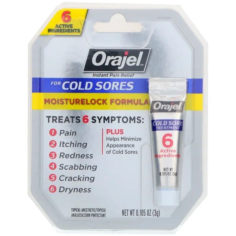 Orajel, Moisturelock Formula Cold Sore Treatment, 0.105 oz (3 g)