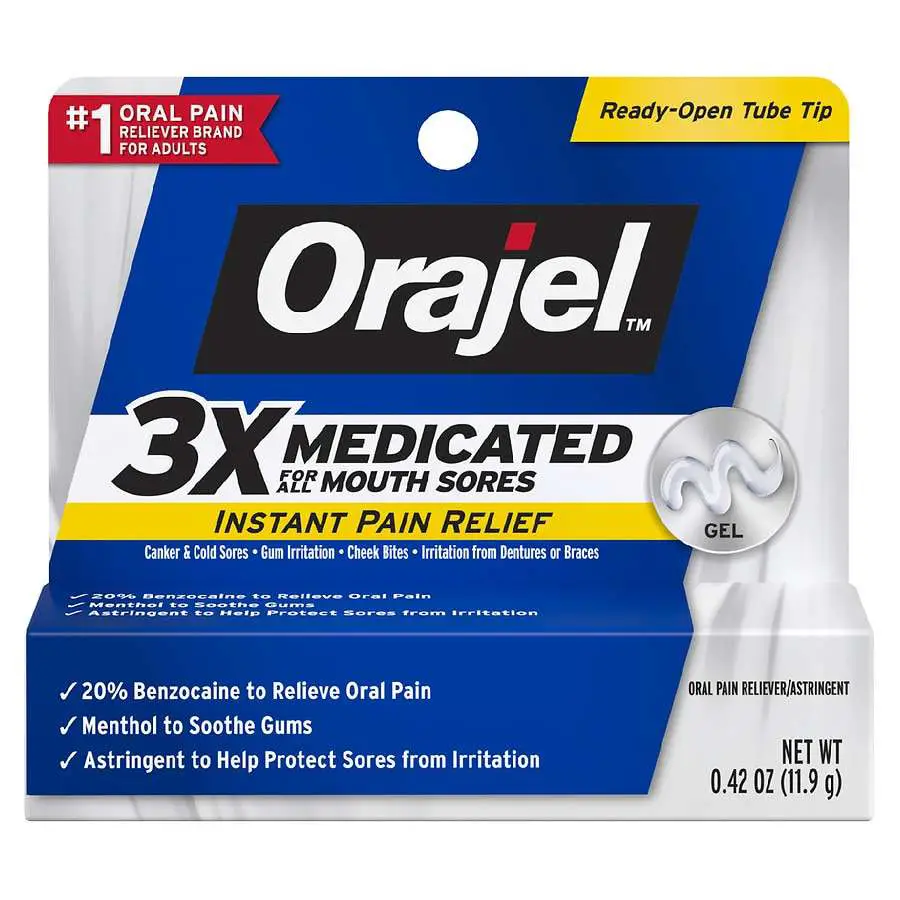 Orajel Oral Pain Reliever Gel for Mouth Sores
