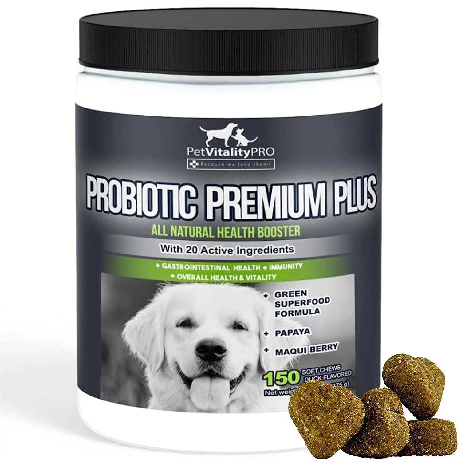 PetVitalityPRO Probiotics for Dogs with Natural Digestive ...