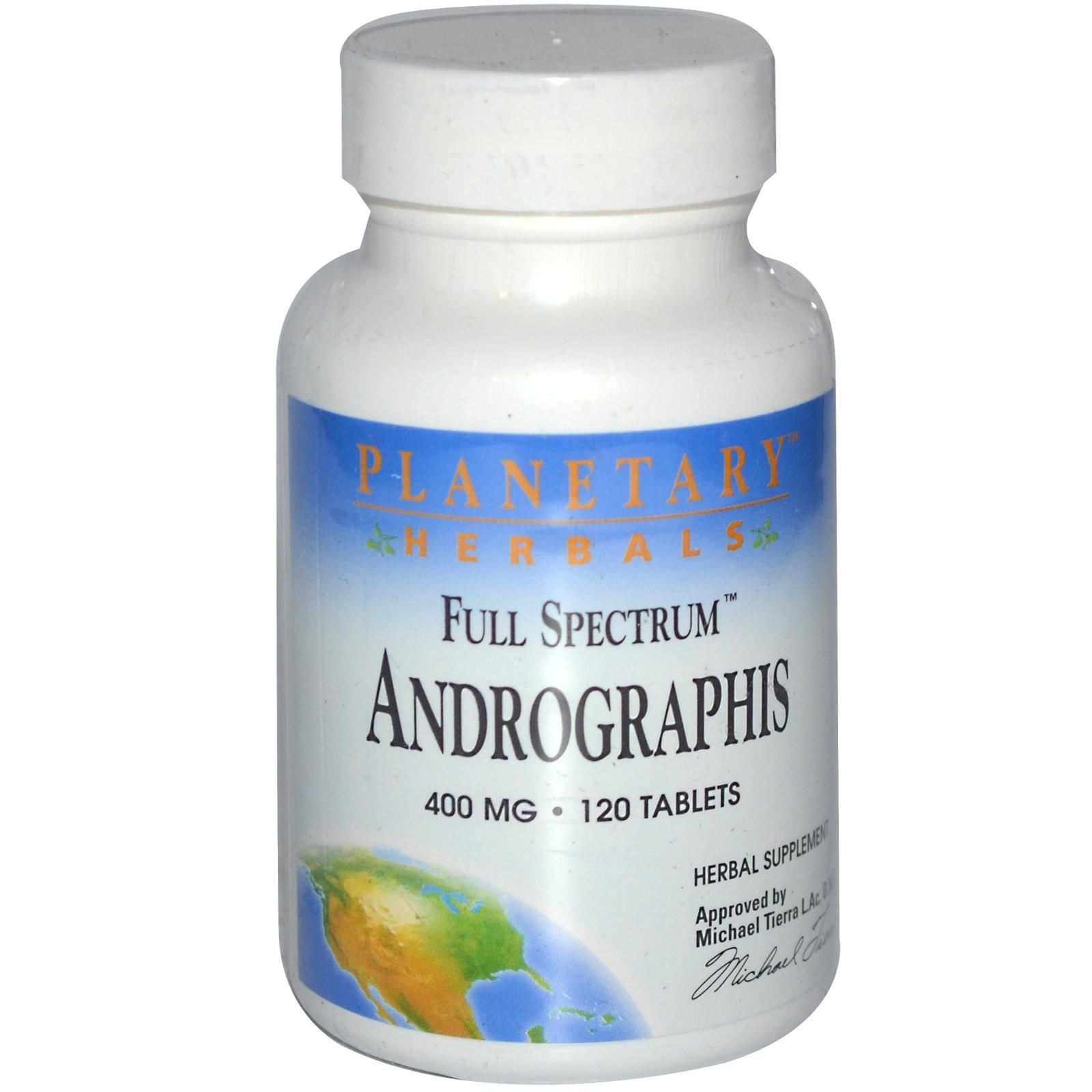 Planetary Herbals, Full Spectrum Andrographis, 400 mg, 120 Tablets ...