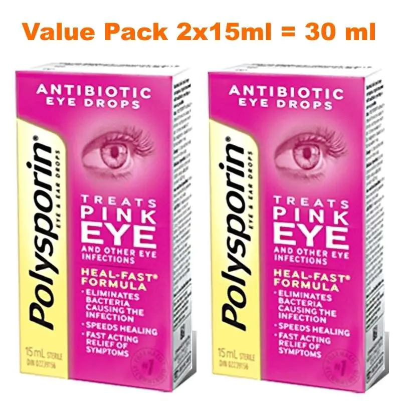 Polysporin Antibiotic Eye Drops Treats Pink Eye Heal