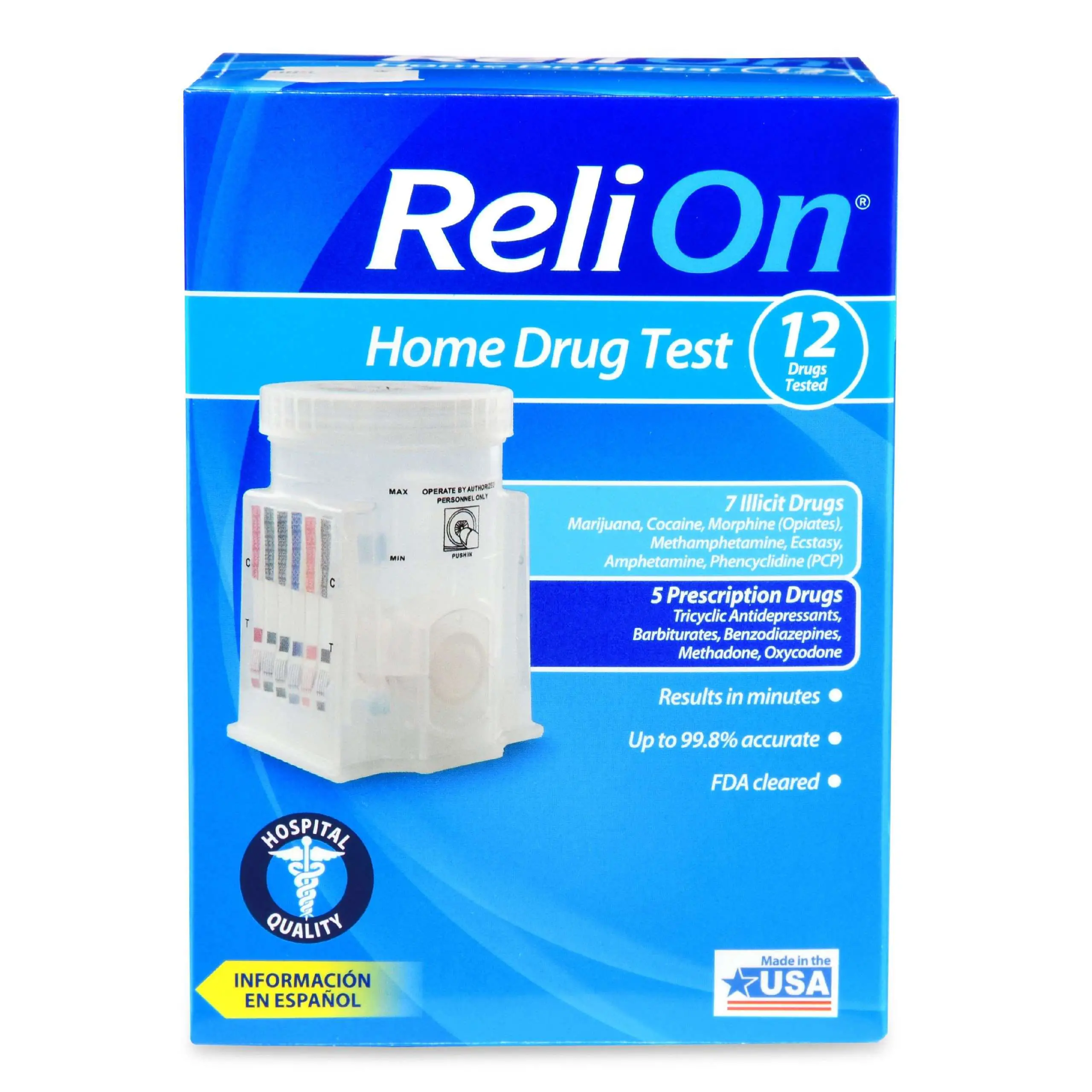 ReliOn Home Drug Test, 12 Drugs Tested