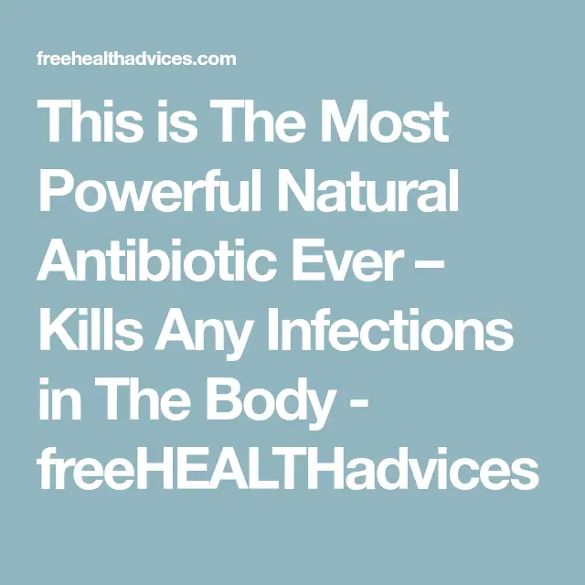 This is The Most Powerful Natural Antibiotic Ever  Kills Any ...