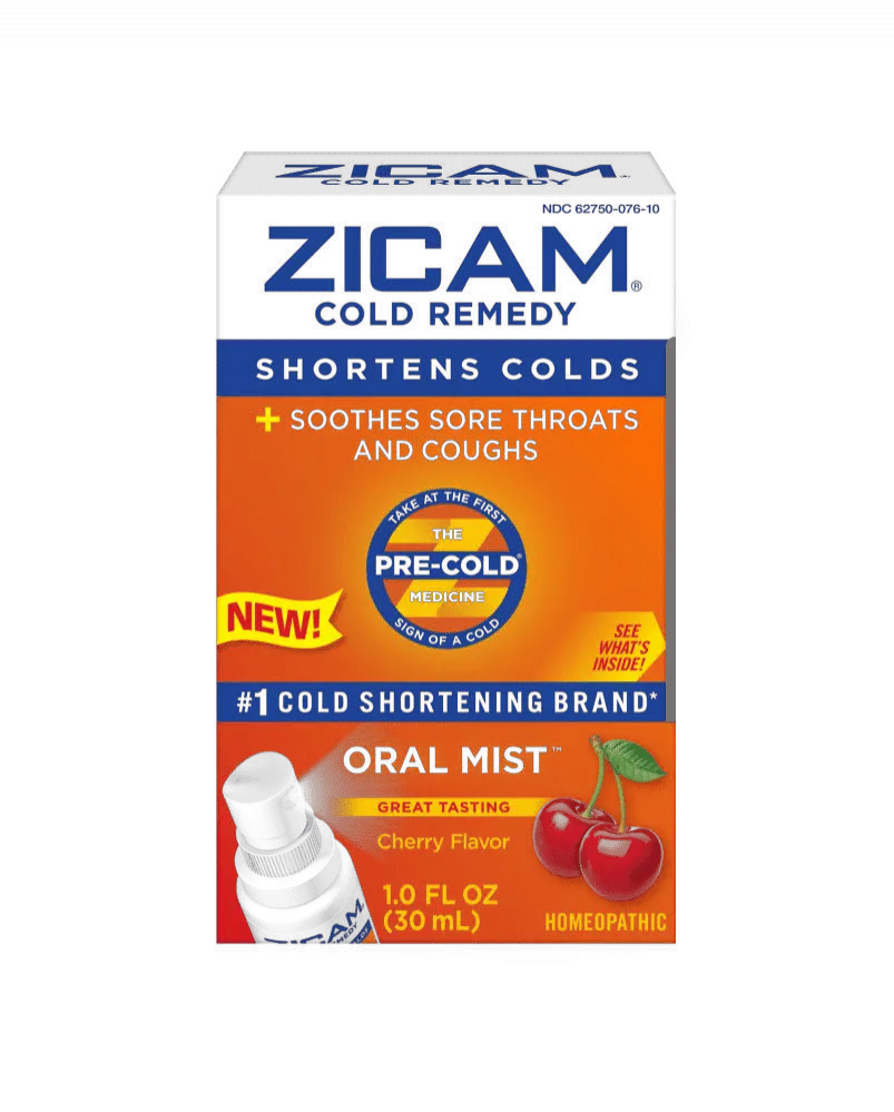 Zicam Cold Remedy Oral Mist 1 Ounce Soothes Sore Throats and Coughs ...
