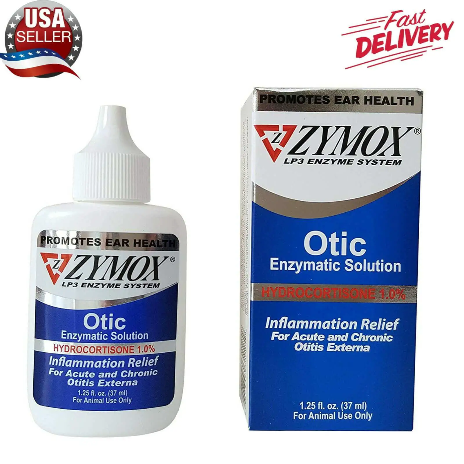 ZYMOX OTIC with Hydrocortisone 1.0 Ear Solution Treatment Bacterial ...